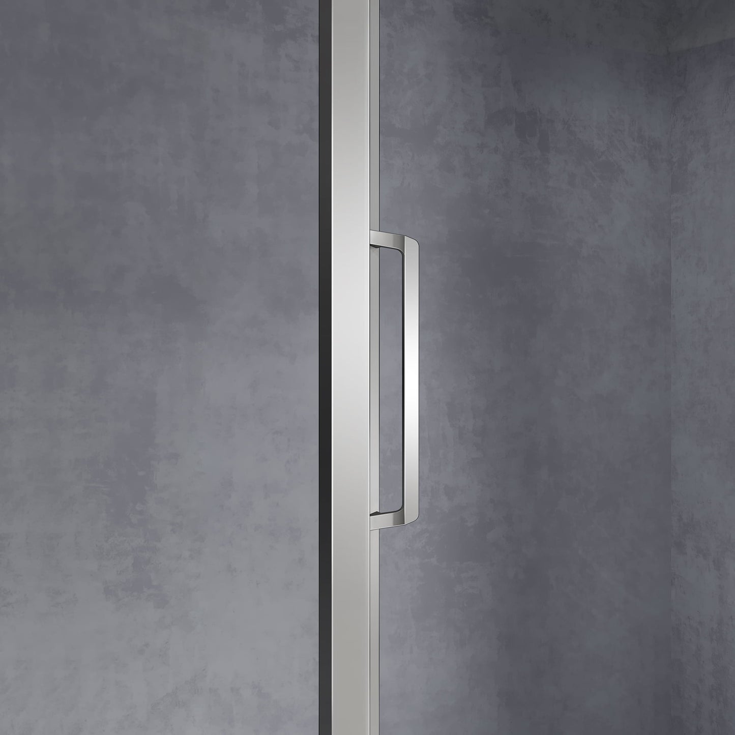 Mampara de ducha de esquina con puertas correderas de cristal antical de 6 mm. Altura: 185 cm