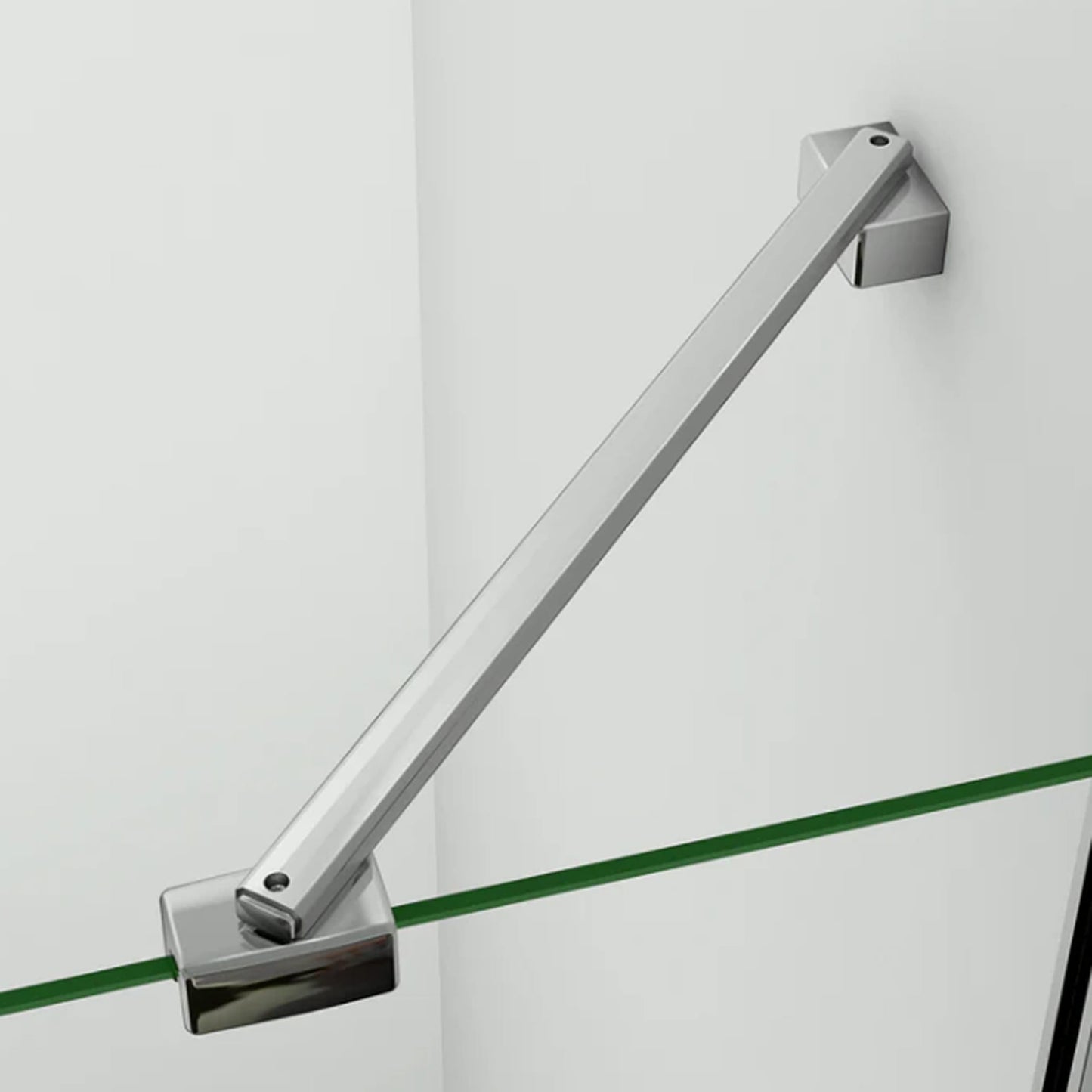 Mampara de ducha de cristal templado de 6 mm con revestimiento antical, puerta pivotante plegable y panel fijo, 195 cm de altura