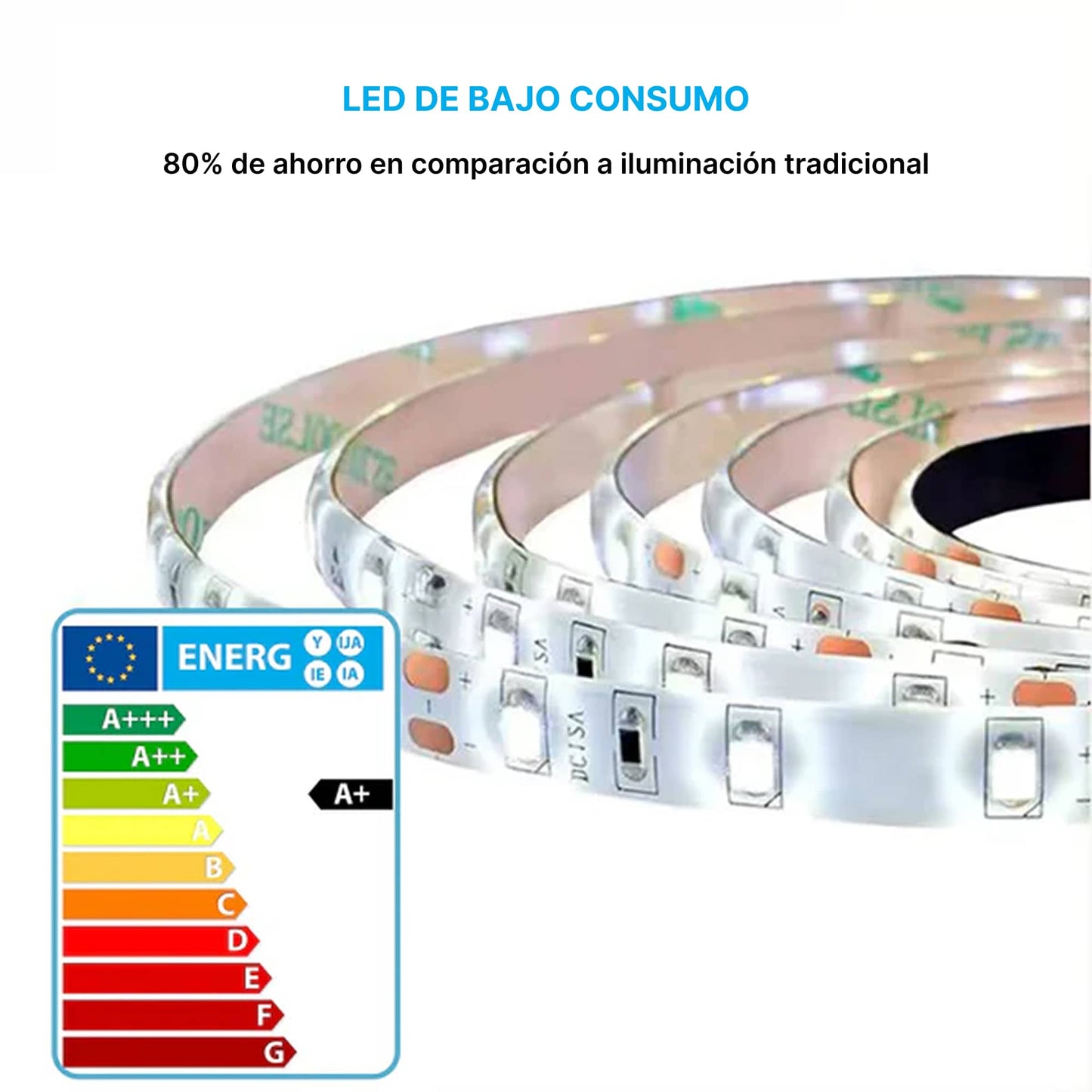 Espejo de baño antivaho con luz LED en 3 tonos y brillo regulable