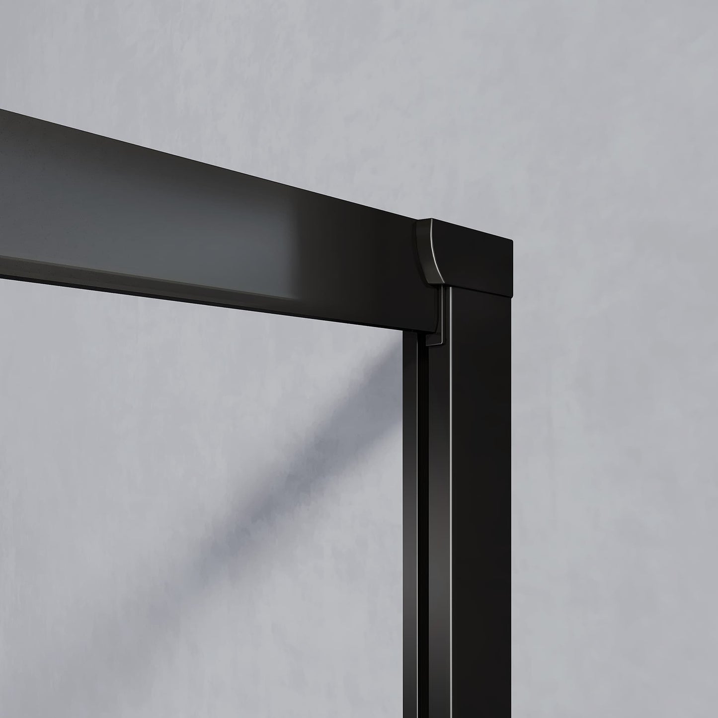 Mampara de ducha corredera de cristal antical de 6 mm con puerta y panel fijo, de 185 cm de altura