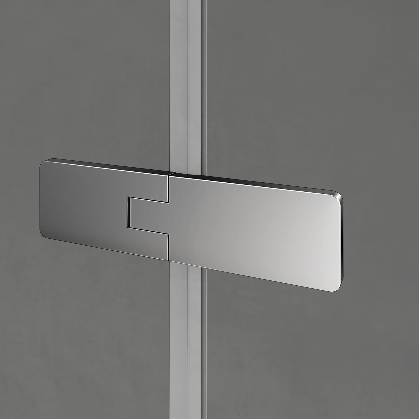 Mampara de ducha de cristal templado transparente de 8 mm con revestimiento antical, puerta pivotante y panel lateral fijo