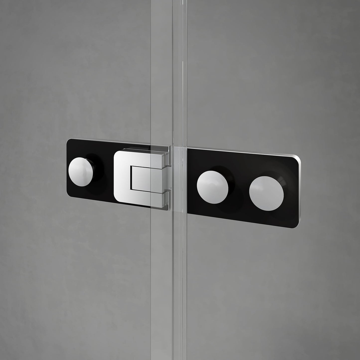 Mampara de ducha de cristal templado transparente de 8 mm con revestimiento antical, puerta pivotante y panel lateral fijo