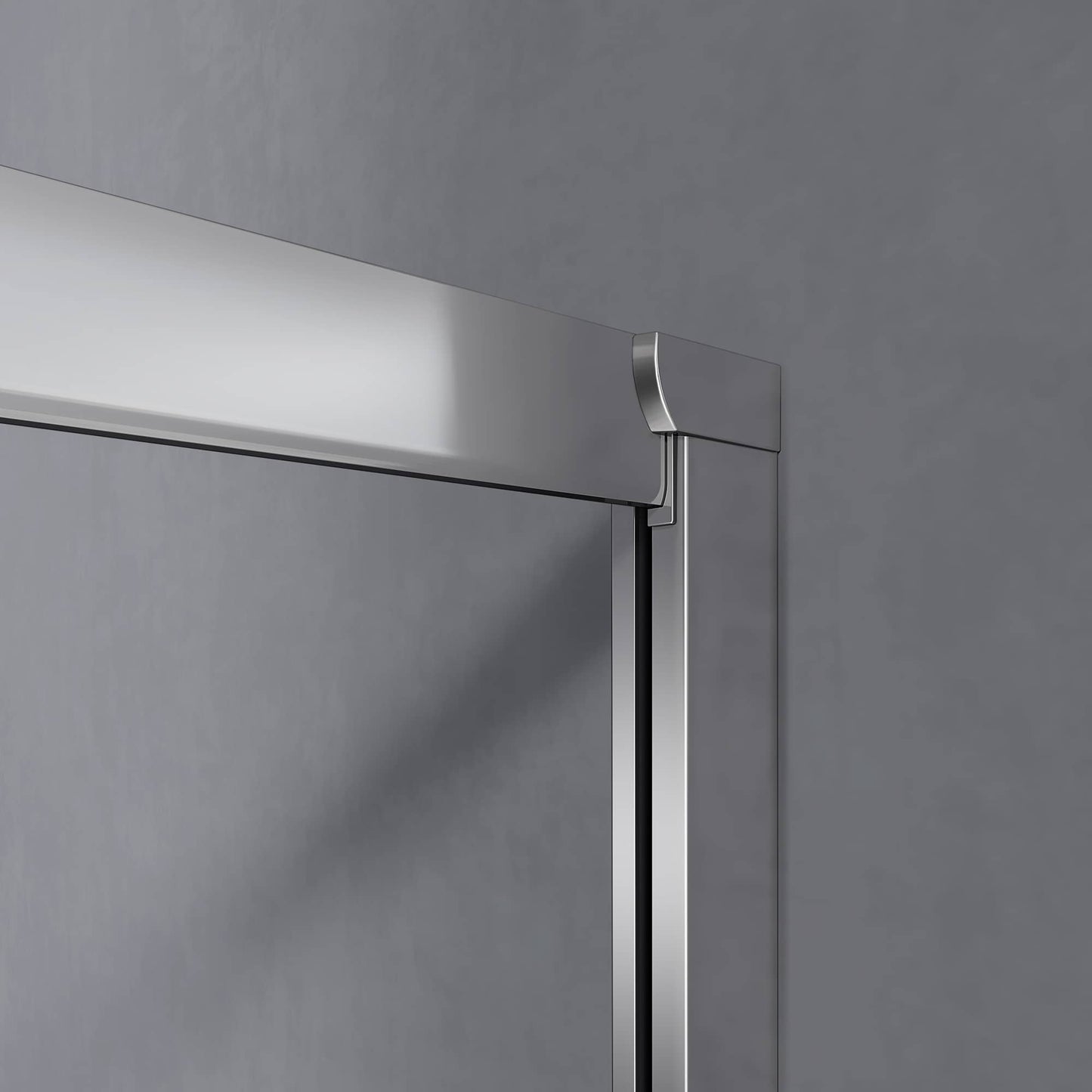 Puerta de ducha de aluminio y cristal transparente de 6 mm, corredera, altura 185 cm