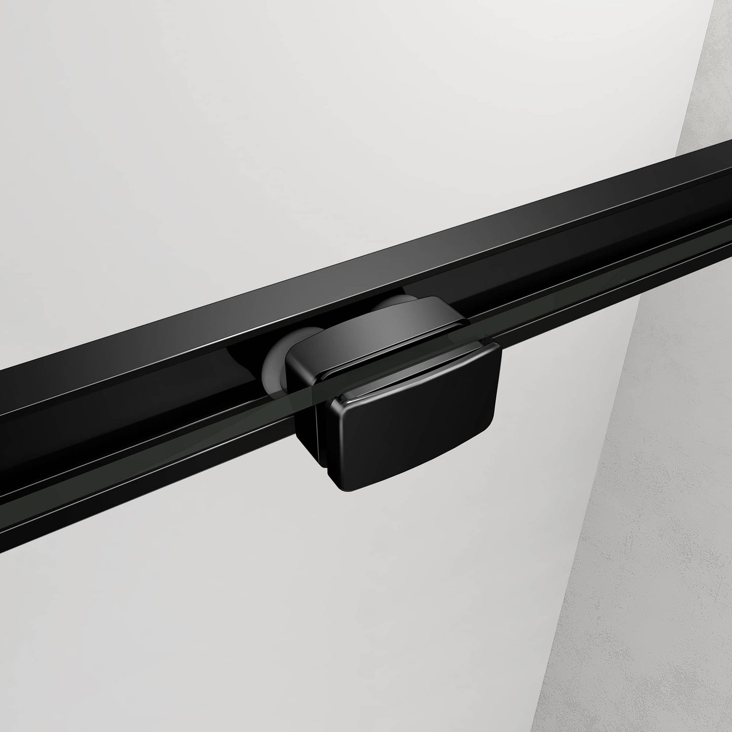 Puerta de ducha de aluminio y cristal transparente de 6 mm, corredera, altura 185 cm