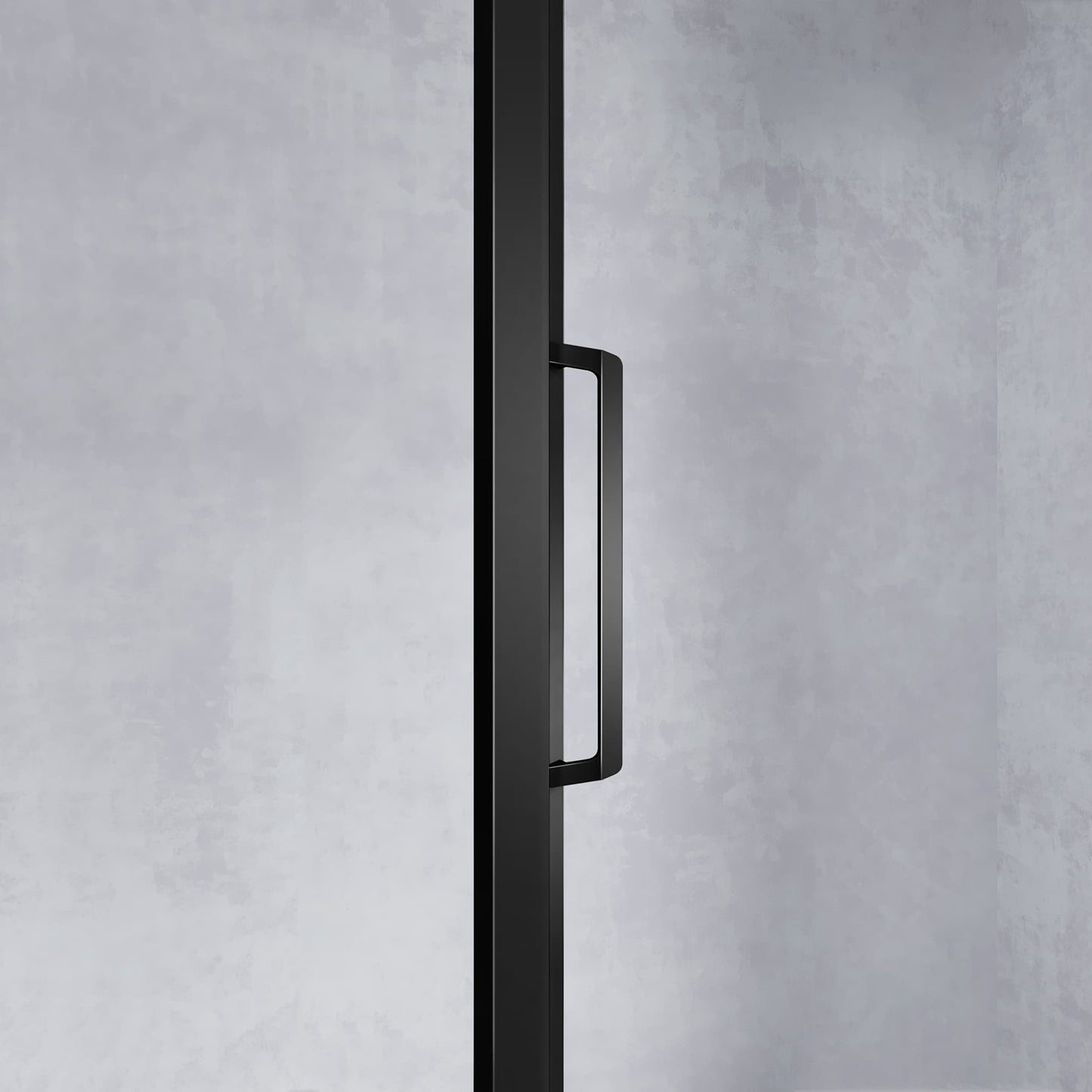 Mampara de ducha corredera de cristal antical de 6 mm con puerta y panel fijo, de 185 cm de altura