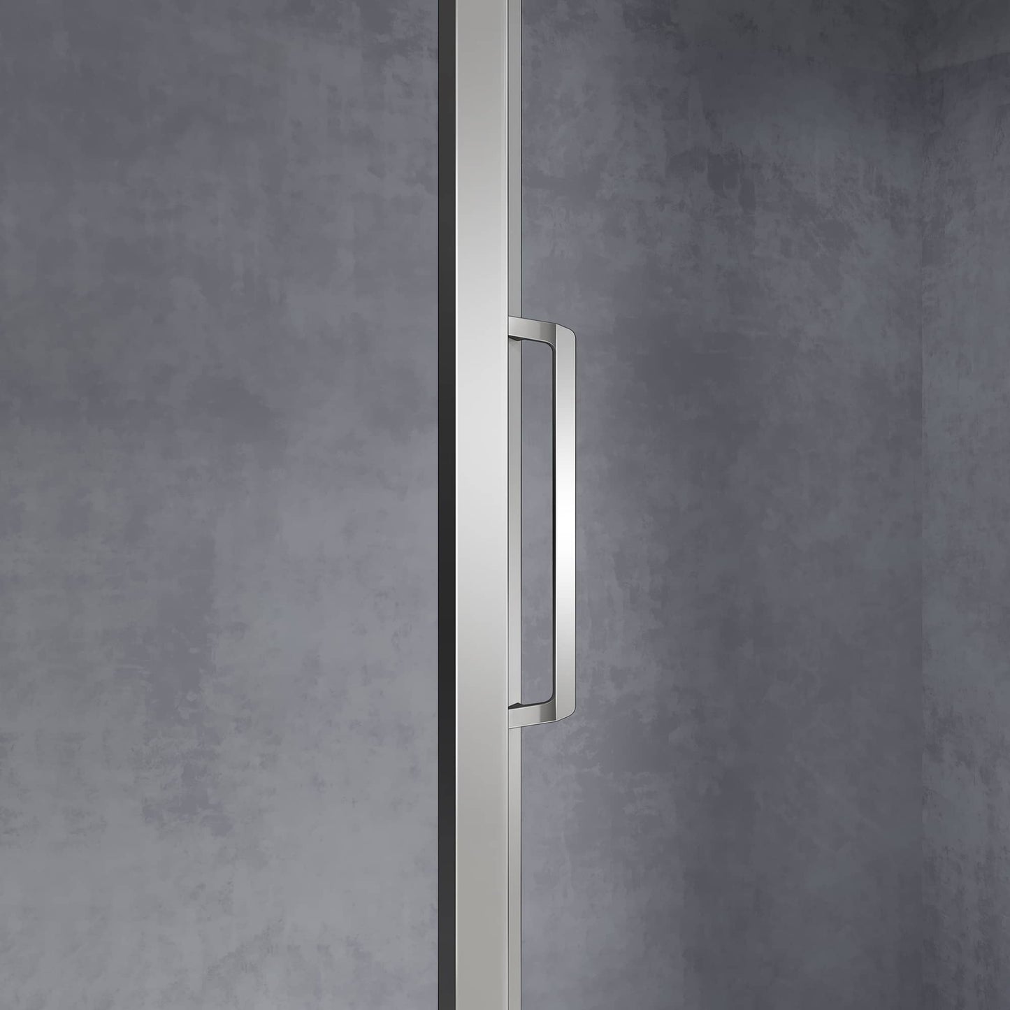 Puerta de ducha de aluminio y cristal transparente de 6 mm, corredera, altura 185 cm